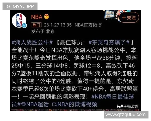 湖人与公牛对决数据分析11月22日比赛精彩回顾与统计解读